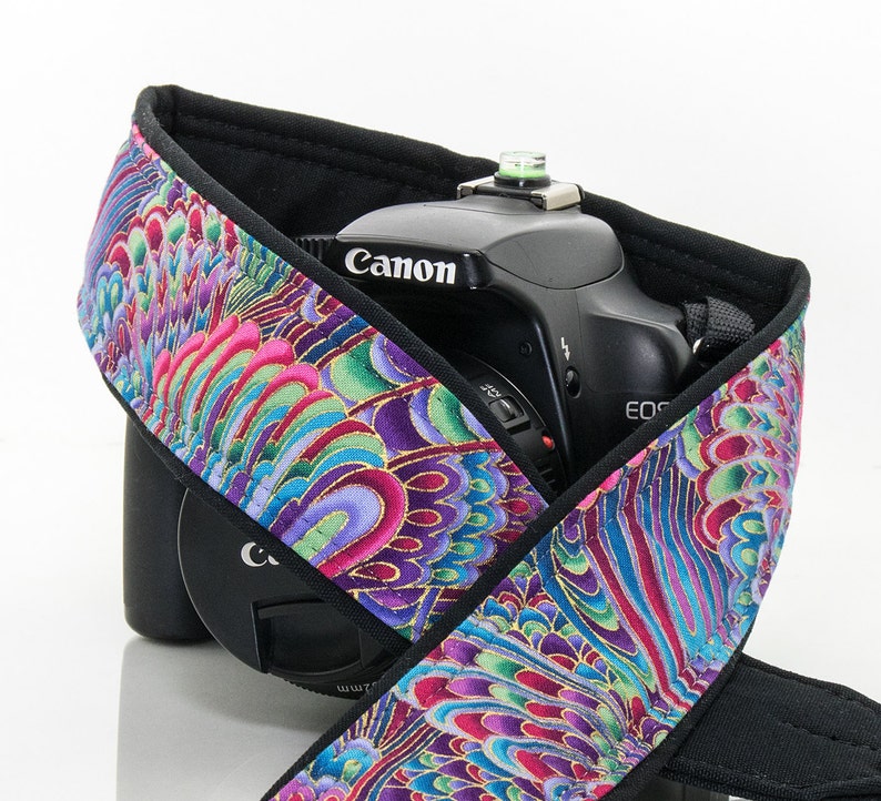SLR Paisley Rainbow dSLR Camera Strap,Psychedelic Nikon camera strap 089 Camera Neck Strap Canon camera strap