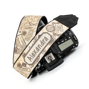 Camera Strap, Vintage Map, Personalized, for dslr, slr, mirrorless