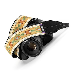 Camera Strap, Tan Southwestern, for Mirrorless, SLR and DSLR Cameras