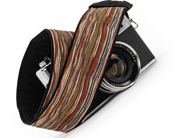 Brown Stripe Camera Strap, dslr, slr, mirrorless, Universal
