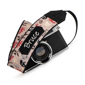 Personalized Spirit Symbols Camera Strap, for dslr, slr, mirrorless