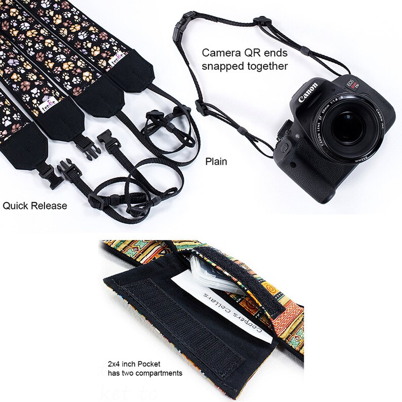 Pocket,016 Canon or Nikon camera strap SLR Camo Camouflage Camera Neck Strap Men/'s camera strap Camera Strap dSLR