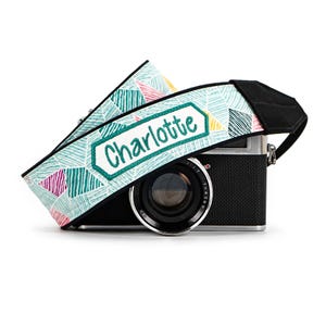 Personalized Camera Strap, Pastel Colors for dslr, slr, mirrorless