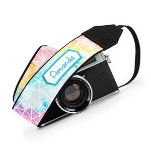 Rainbow Personalized Camera Strap, for dslr, slr, Mirrorless
