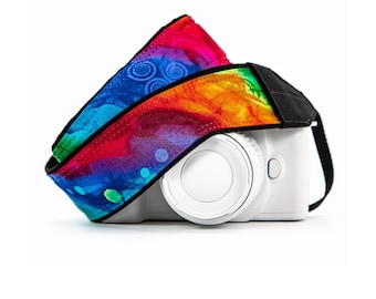 Rainbow Camera Strap, fits dslr, slr and Mirrorless Cameras