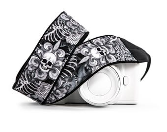 Skull, Skeleton Camera Strap, dslr, slr or mirrorless