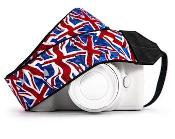 Camera Strap, Flags, Union Jack, UK, for DSLR, SLR, Mirrorless Cameras