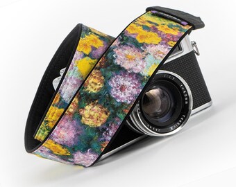 Floral Camera Strap, Monet, dslr, slr, mirrorless