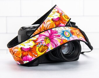 Floral Camera Strap, Flowers