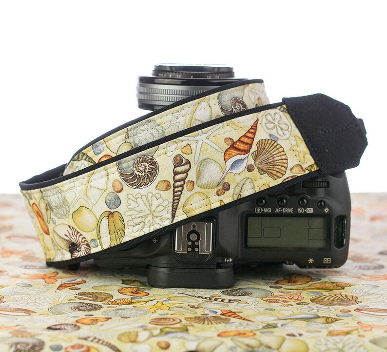 dSLR SLR Ocean Beach Nikon Seashell dSLR Camera Strap 293 Blue Canon Aqua