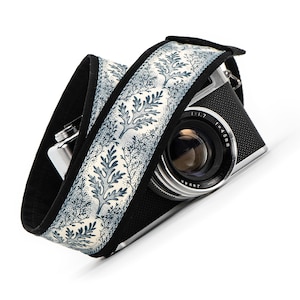 Camera Strap, Blue Gray Leaves, dslr, slr, mirrorless