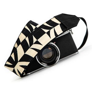 Camera Strap, Black and Beige, dslr, slr, mirrorless
