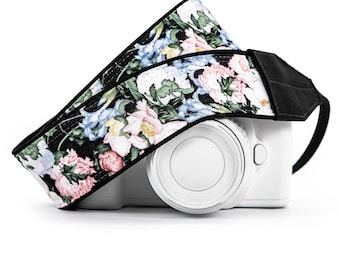 Floral Camera Strap, fits dslr, slr mirrorless cameras