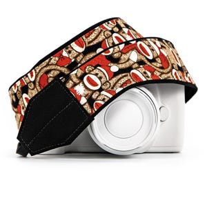 Camera Strap, Sock Monkey, dSLR, SLR, Mirrorless