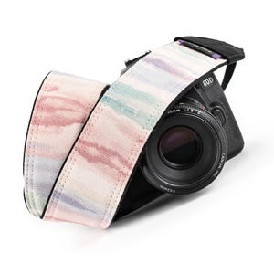Watercolor Stripe Camera Strap, dslr, slr, Mirrorless