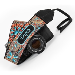 Personalized Camera Strap, Southwestern, dslr, slr