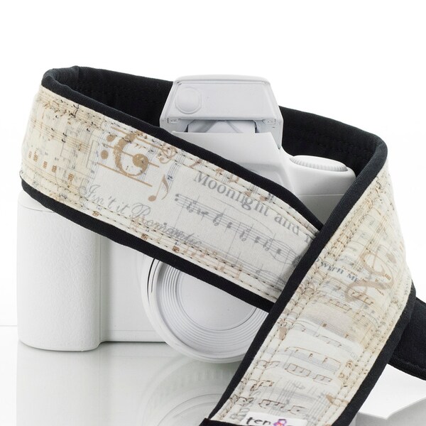 dSLR Camera Strap, Sheet Music, Notes, Music, Vintage, SLR, 10