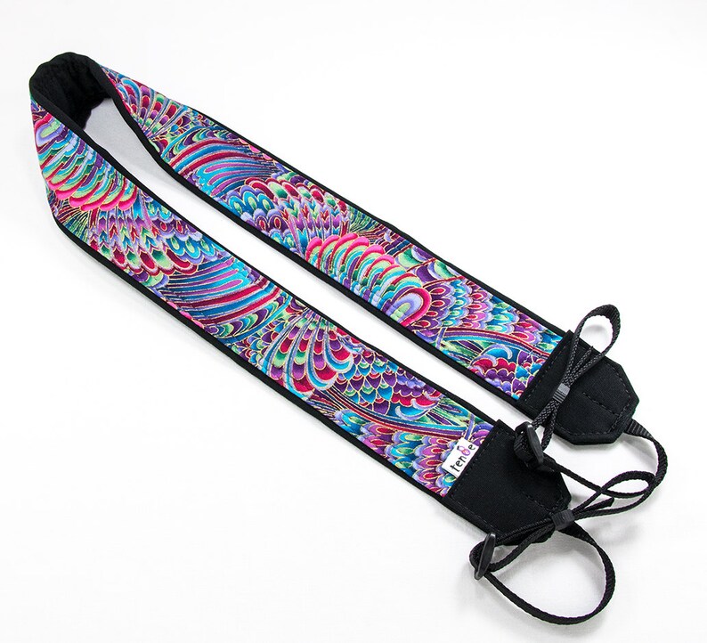 SLR Paisley Rainbow dSLR Camera Strap,Psychedelic Nikon camera strap 089 Camera Neck Strap Canon camera strap