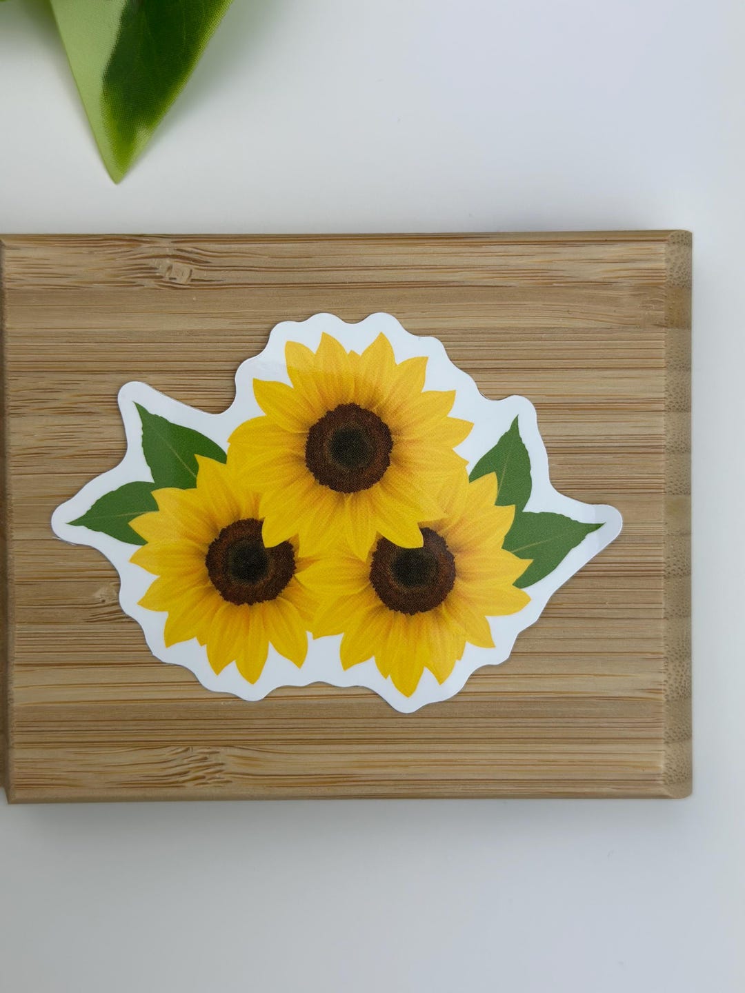 Sunflower Vinyl Sticker - Bright and Cheerful Waterproof Sticker for ...