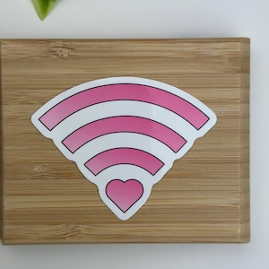 Pink Heart Sticker | Waterproof Glossy Vinyl | Fun and Cute Sticker for Laptops, Phones, Journals | Durable and Stylish