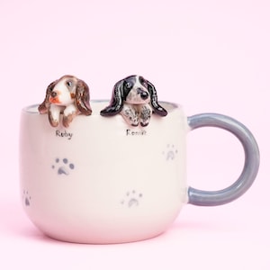 パーソナライズされたペットマグ、カスタムペットマグ、セラミックピーカブーマグ/隠れた動物コーヒーマグ/カスタム猫と犬のセラミックマグ/犬の飼い主へのギフト/犬用マグ