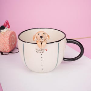 Personalized pet mug custom pet mug ceramic peekaboo mug/hidden animal coffee mug/Custom Cat and Dog Ceramic Mug/Gift For Dog Owner/dog mug