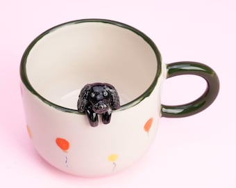 Personalized pet mug custom pet mug ceramic peekaboo mug/hidden animal coffee mug/Custom Cat and Dog Ceramic Mug/Gift For Dog Owner/dog mug