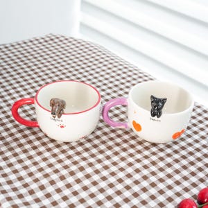 Custom Pet Mug/Custom Colorful Love Pet Mug - Custom Cat Ceramic Mug - Gift For Dog Owner，Birthday Gift, Gift For Her,Love Coffee Mug 400ML