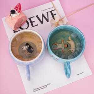 Personalized pet mug custom pet mug ceramic peekaboo mug/hidden animal coffee mug/Custom Cat and Dog Ceramic Mug/Gift For Dog Owner/dog mug