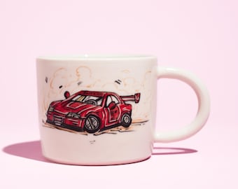 Custom Car Mug with Pet Figure Handmade Ceramic Mug Peekaboo Pet Mug Memorial Gift for Car Owners Personalized Dog/Car Inside Mug Coffee Cup