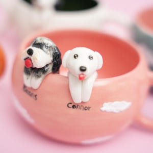 Custom Pet Mug with Pet Figure Handmade Ceramic Mug Peekaboo Pet Mug Memorial Gift for Pet Owners Personalized Dog/Cat Inside Mug Coffee Cup