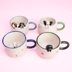 Personalized pet mug custom pet mug ceramic peekaboo mug/hidden animal coffee mug/Custom Cat and Dog Ceramic Mug/Gift For Dog Owner/dog mug