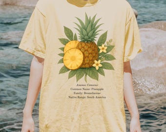 Pineapple Botanical T-Shirt | Vintage Ananas Comosus Design