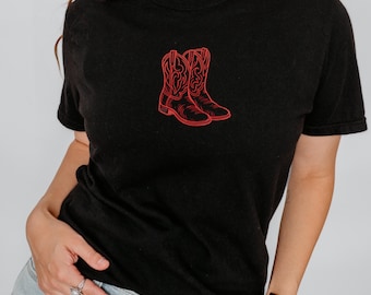 Vintage Cowboy Boots 4th of July Shirt: Western Americana Tee