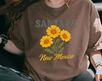 Santa Fe New Mexico T-Shirt | Vintage Desert Flower Tee