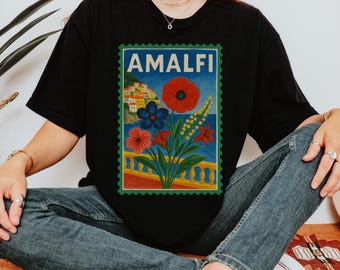 Amalfi Coast T-Shirt, Vintage Italian Riviera Graphic Tee