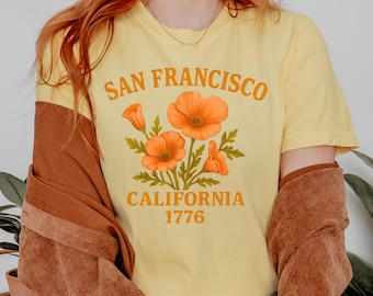 San Francisco Poppy Tee | Vintage California Souvenir T-Shirt