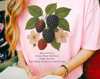 Vintage Blackberry Botanical Shirt | Cottagecore Forager Tee