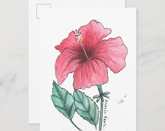 hibiscus postcard