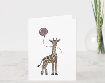 giraffe birthday card