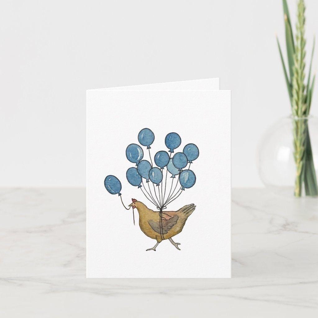 chicken birthday card
