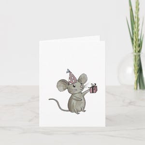Tarjeta de cumpleaños de ratón