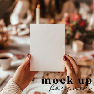 5x7 Hochzeitseinladung Mockup mit PSD, Smart Objekt, Romantisches Invite Mockup, Realistische Postkarte, Einfache Photoshop Grußkarte, VD