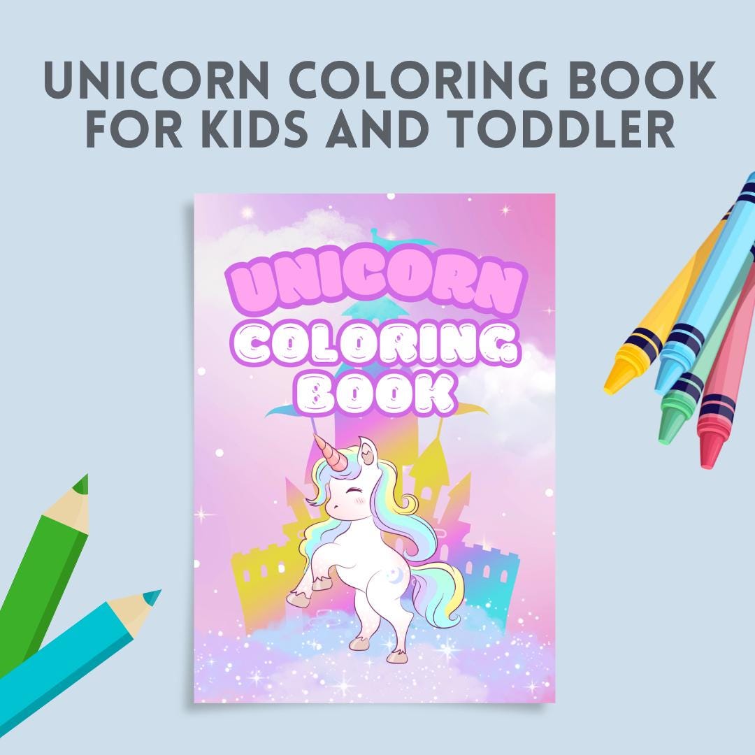 Unicorn Coloring Book for Kids | 30 Magical Pages (PDF Download) - Etsy