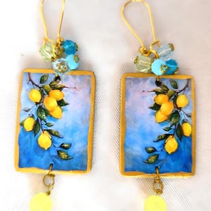 Pendientes de limonero, cultura española, pendientes de madera, pendientes de madera, pendientes hechos a mano, pendientes de madera, regalo