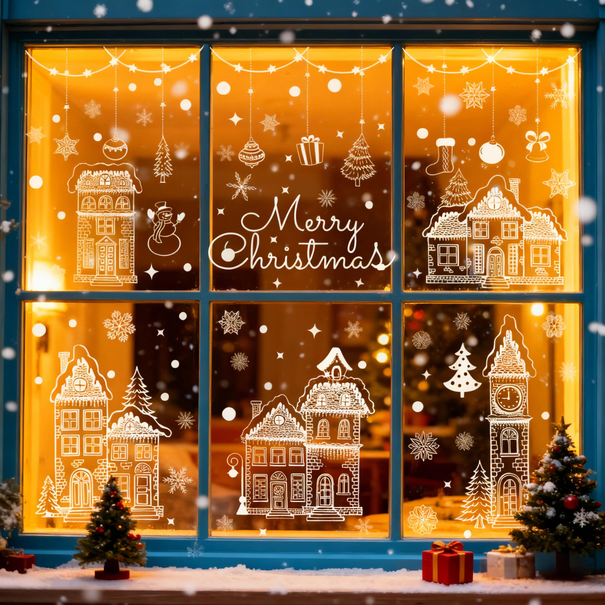 Weihnachts-Fensteraufkleber 2026 – Wasserdicht & Wiederverwendbar