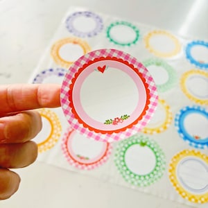 Pegatinas multiusos de 5 cm: etiquetas de cocina manuscritas, marcación precisa de la fecha de caducidad, impermeables y extraíbles para superficies de vidrio.