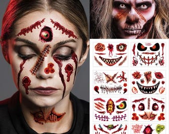 Creepy Hand-Drawn Horror Tattoos: Halloween Party Designs