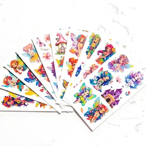 Dreamy Fairy Tattoos - styl rysowany ręcznie. Wodoodporne-trwałe. Idealne na leśne imprezy, pikniki-imprezy w przedszkolu. Wiele elementów wróżek.