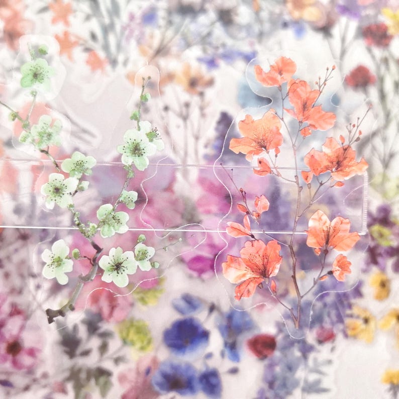 Watercolor Floral Sticker Set: 50 Bohemian Planner Stickers - Etsy